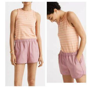 Madewell Tank Top Ribbed Westville Sweet Tulip Stripes Size L